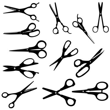 Silhouette Scissors illustration on white