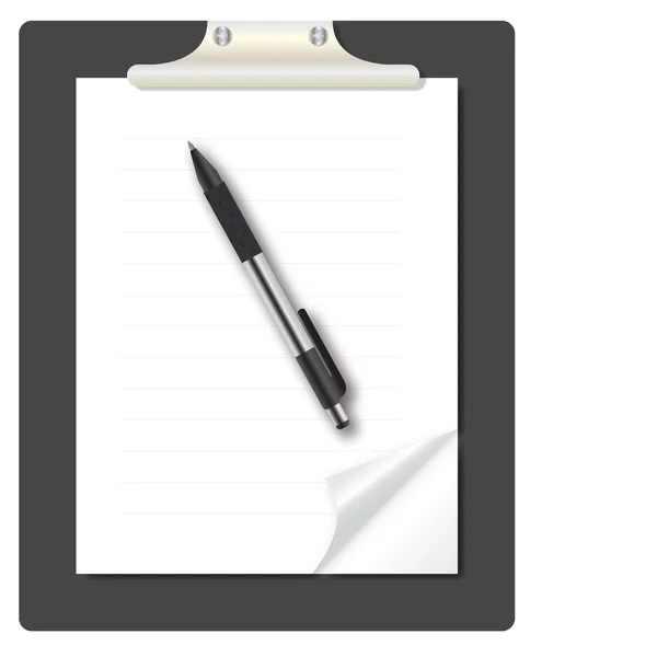 stock image Abstract list icon with pen illustration on business them