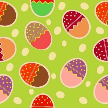  Easter Seamless pattern with eggs background