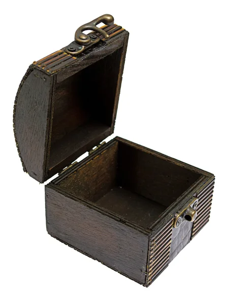 stock image Old wooden open chest