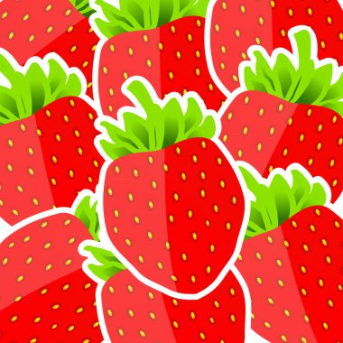 Background from strawberries illustration