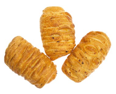 Beyaz arka plan üzerinde izole buğday ekmeği