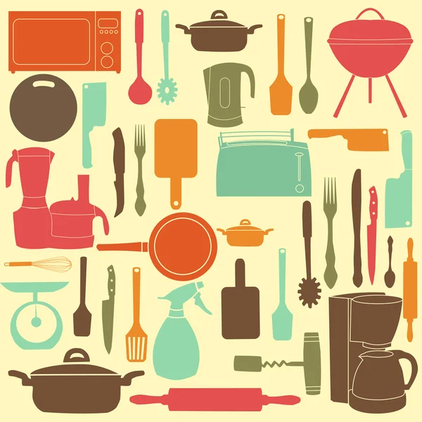 stock image  illustration of kitchen tools for cooking