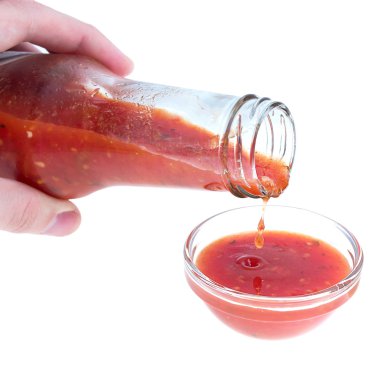 Ketçap, domates soslu beyaz