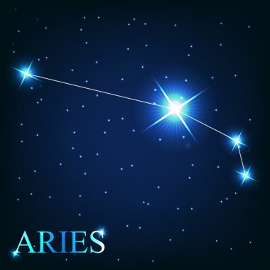  of the aries zodiac sign of the beautiful bright stars on