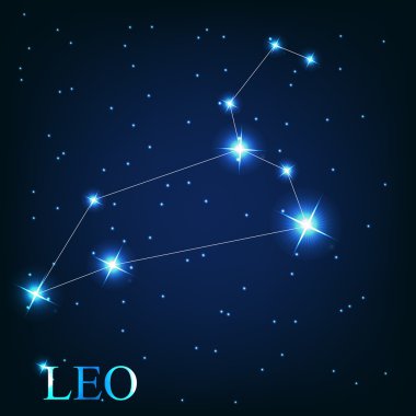  of the leo zodiac sign of the beautiful bright stars on t