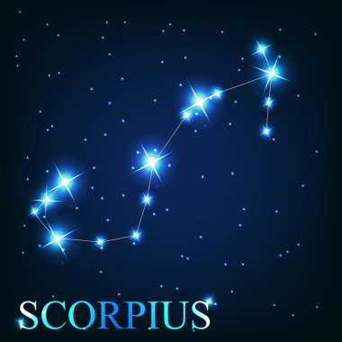  of the scorpius zodiac sign of the beautiful bright stars