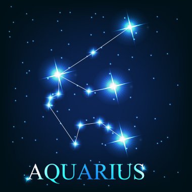  of the aquarius zodiac sign of the beautiful bright stars