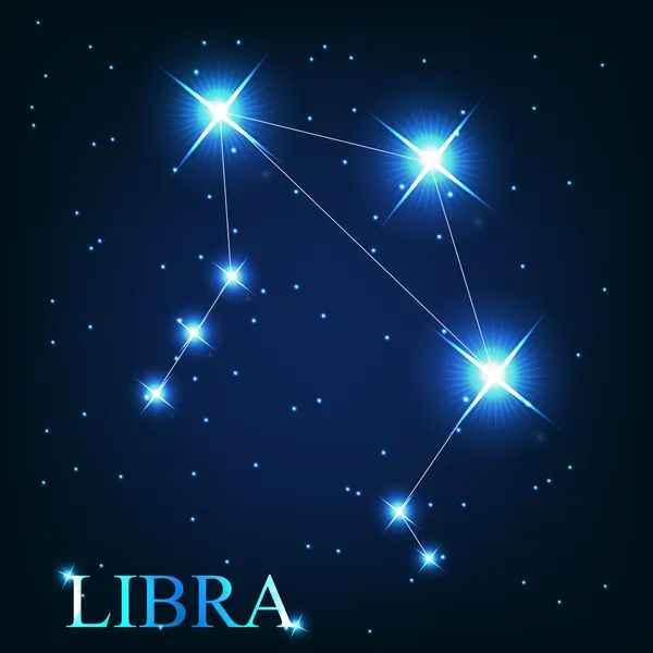 stock image  of the libra zodiac sign of the beautiful bright stars on