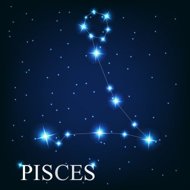  of the pisces zodiac sign of the beautiful bright stars o