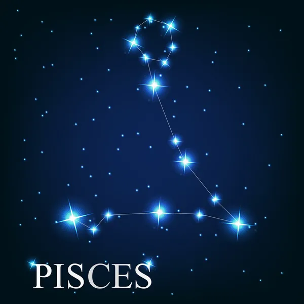 stock image  of the pisces zodiac sign of the beautiful bright stars o