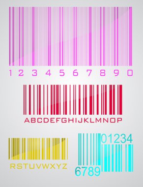 Bar code set clipart