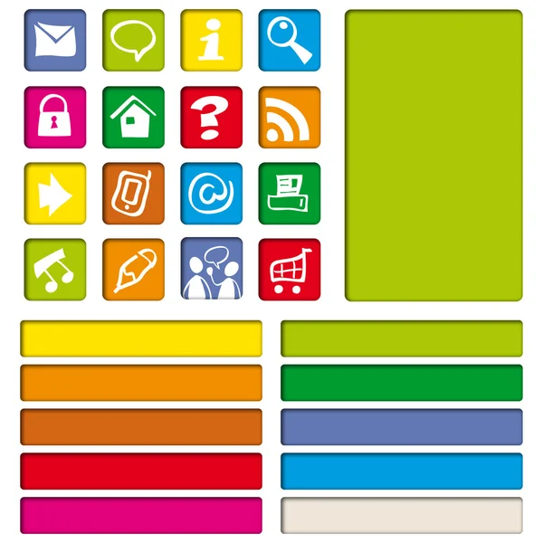 Botones web de color — Foto de Stock