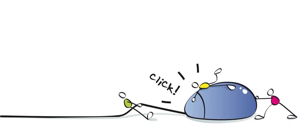 Legrační klikněte myší — Stockový vektor