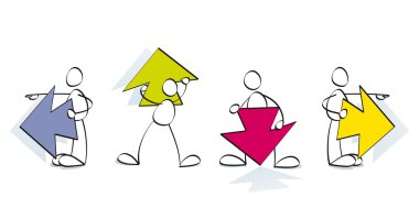 Funny arrows for website clipart