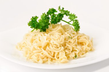 Noodles on a plate clipart