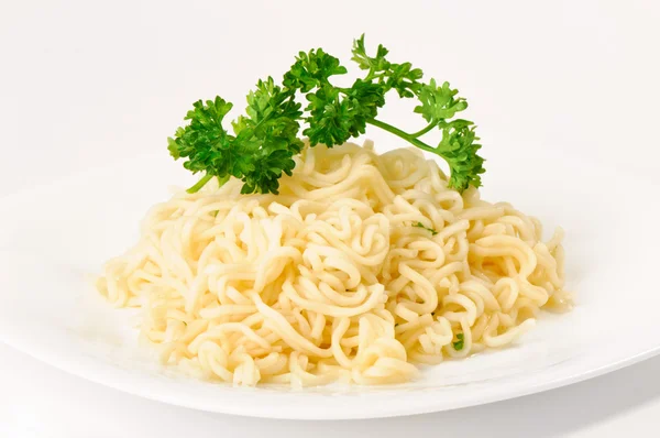 stock image Noodles on a plate