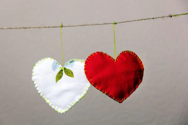 Corazón de tela de algodón — Foto de Stock