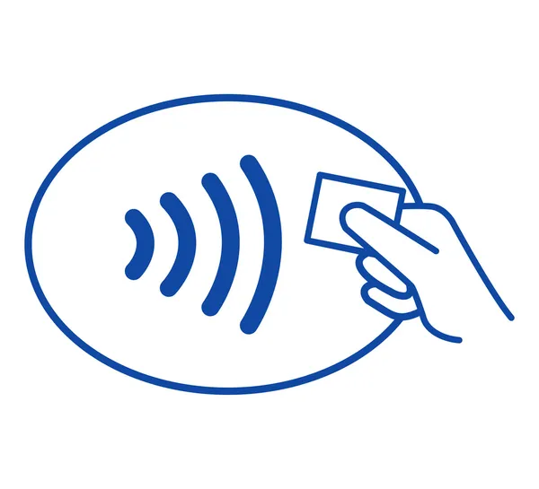 NFC - біля поля зв'язку / easy платити — стокове фото