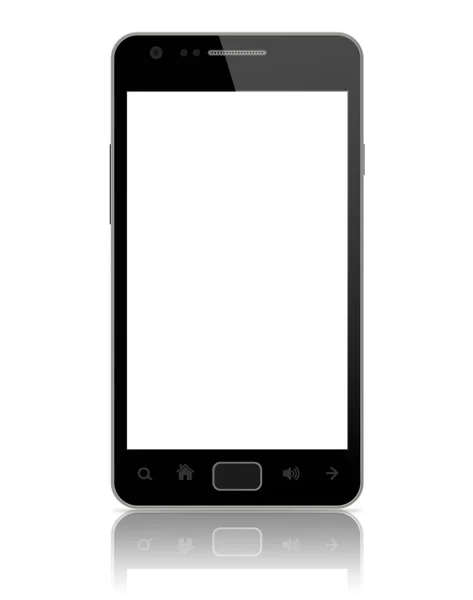 Modernes Smartphone mit leerem Bildschirm isoliert — Stockfoto