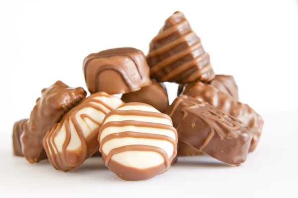 Çeşit çeşit çikolata şeker — Stok fotoğraf