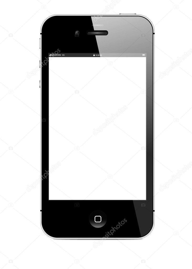 Modern black smart phone similar to iphone