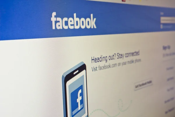 Facebook home page — Stock Photo, Image