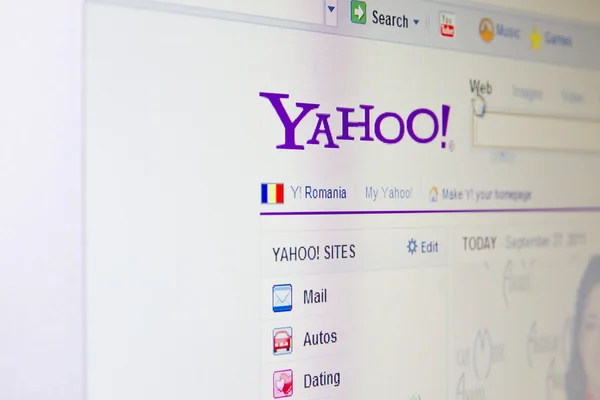 Yahoo witryny — Zdjęcie stockowe