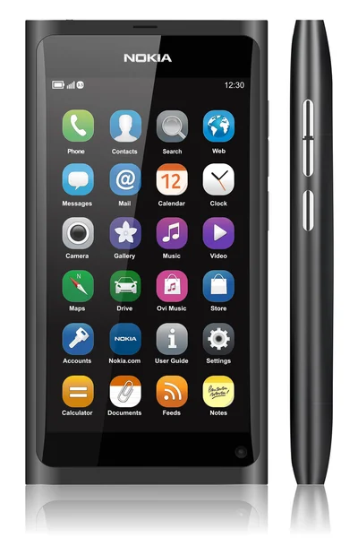 Nokia n9 móvil táctil pantalla celular — Vector de stock