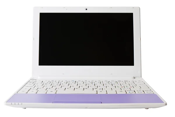 White laptop isolated — Stock Photo, Image