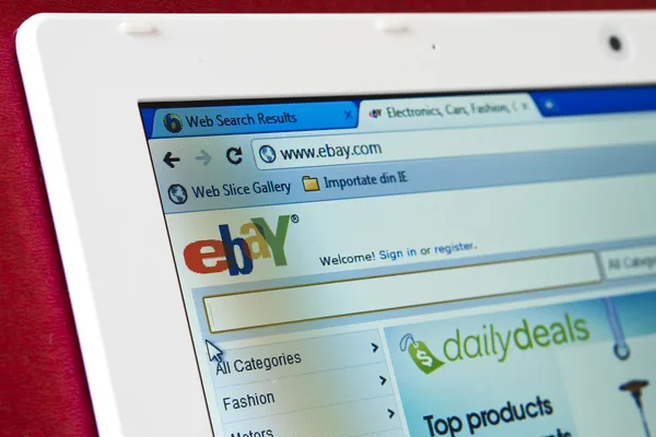EBay hemsida — Stockfoto