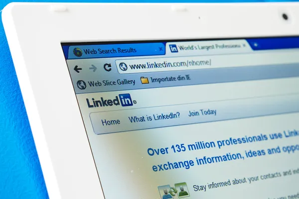 LinkedIn-Homepage — Stockfoto