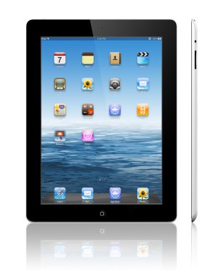 Apple iPad 3 black clipart