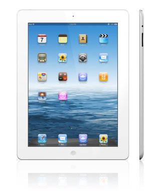 Apple iPad 3 white clipart