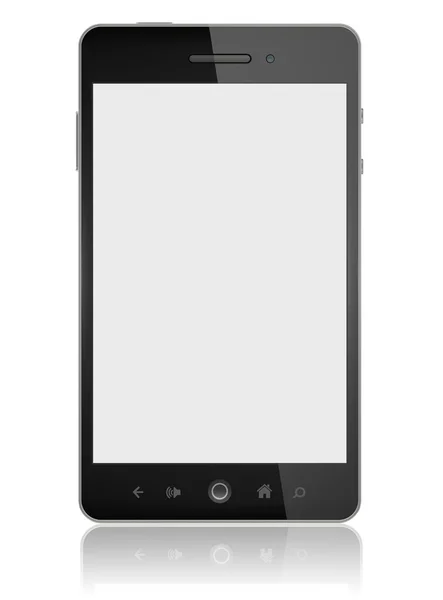 Teléfono inteligente con pantalla en blanco aislado — Foto de Stock
