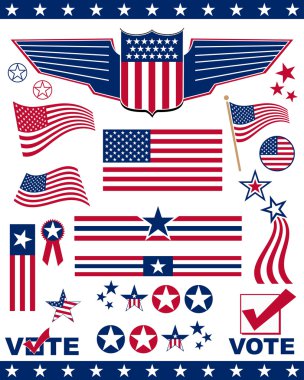 Patriotic elements clipart