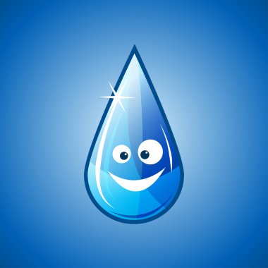 Happy water drop clipart