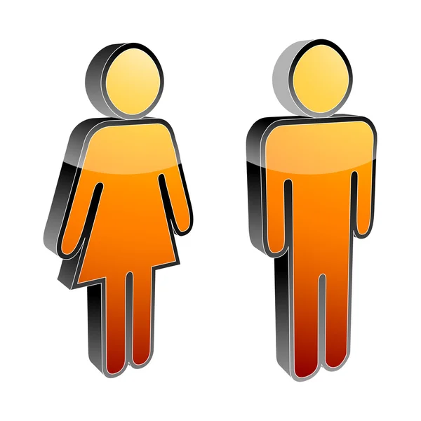 Male and female icons — Stock Photo, Image