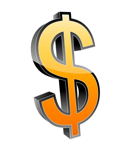 3D-valuta-pictogram — Stockfoto