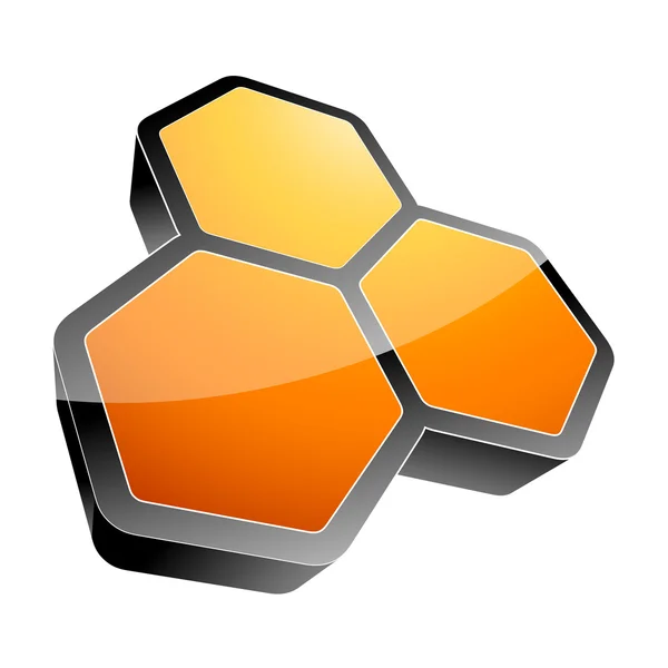 3d hexagon — Stock Photo, Image