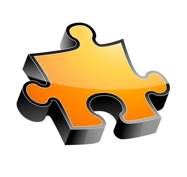 3d puzzle icon — Stock Photo, Image