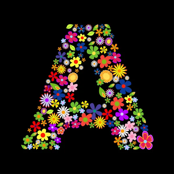 Flower font — Stock Photo, Image
