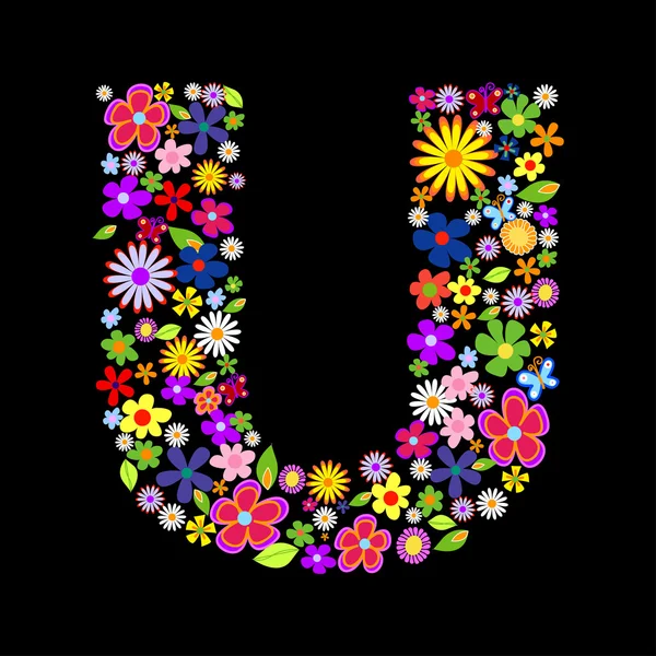 Flower font — Stock Photo, Image
