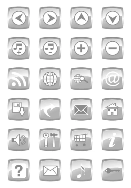 stock image Glossy multimedia icon set