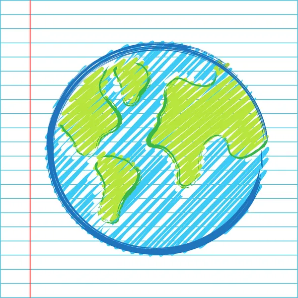 Hand drawing world map — Stock Photo, Image