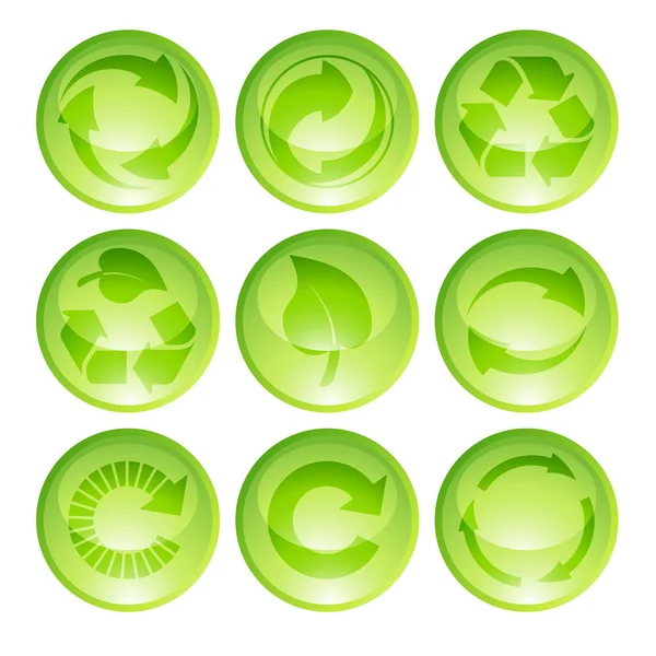 Iconos de reciclaje ambiental —  Fotos de Stock