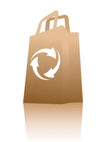 リサイクル紙ショッピング バッグ — ストック写真