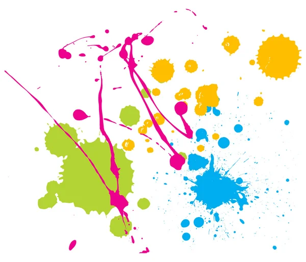 Salpicaduras de pintura de color — Foto de Stock
