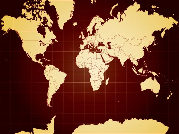 Mapa mundial detalhado — Fotografia de Stock