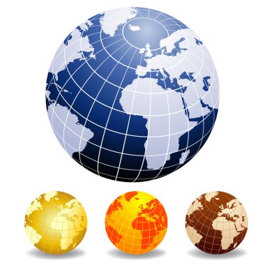 Globes of the World clipart